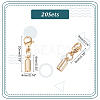 20Pcs 304 Stainless Steel Lobster Claw Clasps STAS-UN0044-85-3