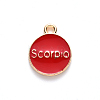 Alloy Enamel Pendants X-ENAM-S124-01A-07L-3