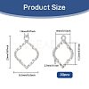 Alloy Open Back Bezel Pendants FIND-WH0111-887P-2