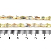 Electroplate Glass Beads Strands GLAA-Q101-03B-HP02-4