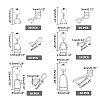 Brass Ice Pick Pinch Bails DIY-PH0024-46-2