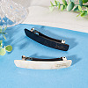 2Pcs 2 Colors Cellulose Acetate and Iron Hair Barrettes for Women Girl PHAR-TADJ0001-01A-5