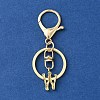 Alloy Initial Letter Charm Keychains KEYC-YW00006-23-1