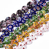 Handmade Millefiori Lampwork Beads Strands LAMP-N023-001-1