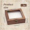 Wood Jewelry Presentation Boxes with White EVA Foam Mat Inside ODIS-WH0061-06B-2