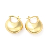 Brass Flat Round Thick Hoop Earrings for Women EJEW-Q024-05G-1