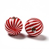 Christmas Theme Printed Natural Wooden Beads WOOD-L020-A03-3