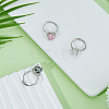  3pcs 3 styles Brass Adjustable Ring Findings FIND-FI0001-06P-4