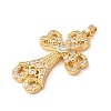 Brass Micro Pave Cubic Zirconia Pendants CU-CBA2F11-17G-01-2