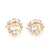 Brass Micro Pave Cubic Zirconia Charms KK-N263-78A-G-1