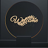 Word Welcome Laser Cut Unfinished Basswood Wall Decoration WOOD-WH0113-095-5