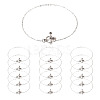 Brass Heart Link Chain Bracelets BJEW-TAC0027-1