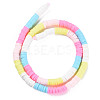Fixed 5 Color Handmade Polymer Clay Bead Strands CLAY-S096-029Q-2