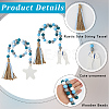 2Pcs 2 Styles Wood Beads Pendant Decorations AJEW-CP0006-33B-5