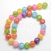 Synthetic Crackle Quartz Round Beads Strands G-L155-14mm-01-3