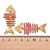 304 Stainless Steel Enamel Big Pendants STAS-Z202-07G-02-3