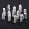Point Tower Electroplate Natural Howlite Healing Stone Wands PW-WG41958-01-4