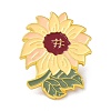 Sunflower Enamel Pin JEWB-C008-13G-1