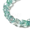 Electroplate Transparent Glass Beads Strand GLAA-G088-01-4