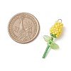 Glass Seed Beaded Rose Pendants PALLOY-MZ00959-02-2