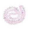 Electroplate Transparent Glass Beads Strands EGLA-Q136-01A-10-2