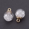 Transparent Glass Bottle Pendants GLAA-L018-14-2