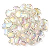 UV Plating Rainbow Iridescent Transparent Acrylic Beads OACR-C007-05C-3