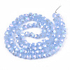 Electroplate Glass Beads Strands X-EGLA-T019-07D-2