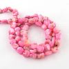 Dyed Natural Freshwater Shell Nuggets Bead Strands X-SHEL-Q004-04-2