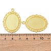 Tibetan Style Oval Alloy Pendant Cabochon Settings TIBEP-Q054-44G-NR-3