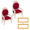   Semi-Finished Product Birch Wood Chairs & Acrylic Mirror DJEW-PH0001-11-1
