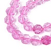 Transparent Crackle Glass Beads Strands GLAA-Q108-03A-04-3