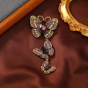 Creative Long Alloy Triple Butterfly Brooch PW-WG59366-03-1