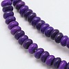 Dyed Synthetical Turquoise Rondelle Bead Strand X-G-P083-6mm-84G-1