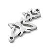 304 Stainless Steel Connector Charms STAS-D036-03B-P-2
