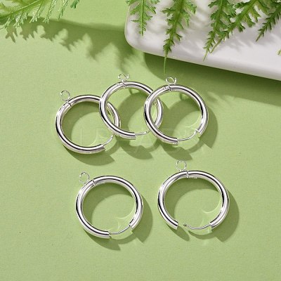 201 Stainless Steel Huggie Hoop Earring Findings STAS-P283-01K-S-1