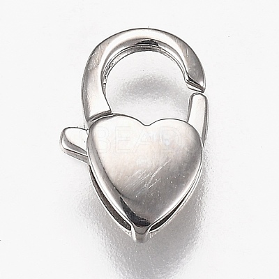 Non-Tarnish Polished 316 Surgical Stainless Steel Lobster Claw Clasps X-STAS-Z013-08P-1