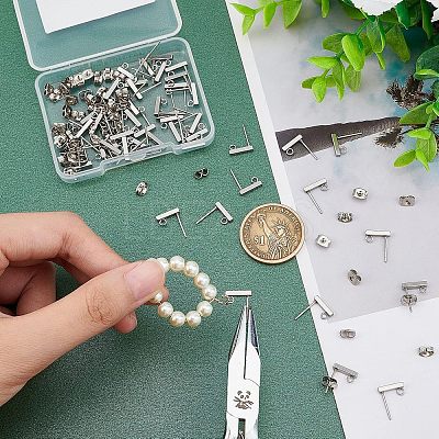 304 Stainless Steel Stud Earring Findings STAS-UN0019-62P-1