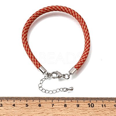 Braided Round Polyester Cord Bracelet Makings FB-CBAEDA0-01P-1