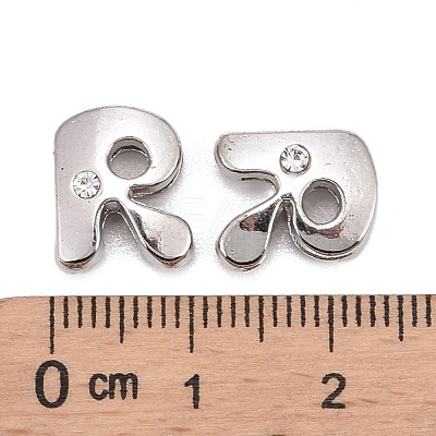 Letter Slider Beads for Watch Band Bracelet Making X-ALRI-O012-R-NR-1