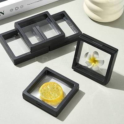 5Pcs Square Transparent PE Thin Film Suspension Jewelry Display Box CON-FS0001-19C-1