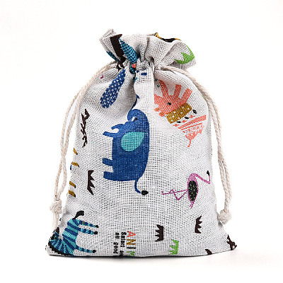 Polycotton(Polyester Cotton) Packing Pouches Drawstring Bags ABAG-T007-02P-1