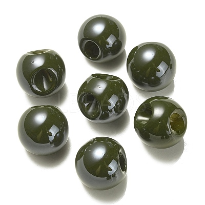 Opaque Acrylic Beads OACR-G012-01G-1