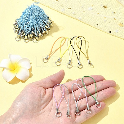 100Pcs Polyester Cord Mobile Straps MOBA-FS0001-02C-1