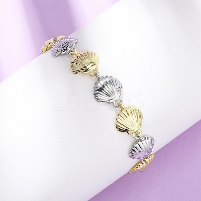 Brass Link Chain Bracelets for Women BJEW-G762-01GP-02-1