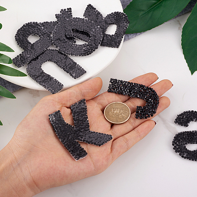 Alphabet Rhinestone Patches FW-TAC0001-01E-1