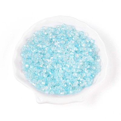 Transparent Spray Painted Glass Beads LS-EGLA-N018-4mm-06-1