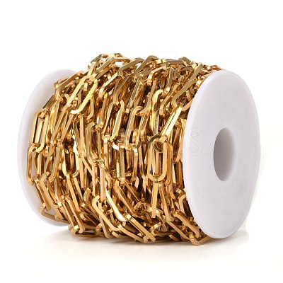 304 Stainless Steel Paperclip Chains CHS-F011-01B-G-1