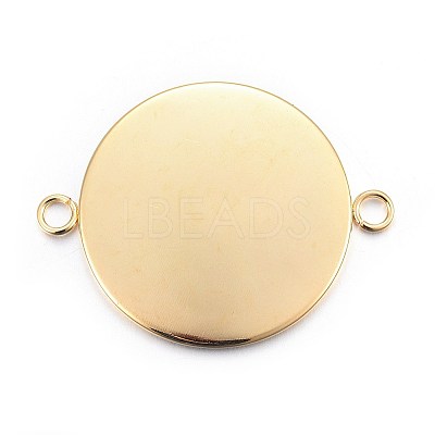 201 Stainless Steel Cabochon Connector Settings X-STAS-F191-15G-J-1