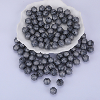 Round Silicone Focal Beads SI-JX0046A-12-1